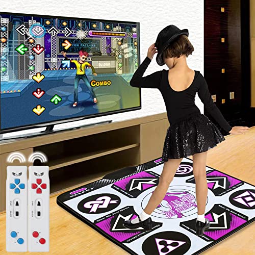 wuyule Dancing Mat - Electronic Dance Mat for Kids and Adults Dancing Game Dance Pad Wireless Non-Slip Dancer Step Pads, High Elasticity and Sensitivity, Multi-Function Games & Levels (Single) by wuyule