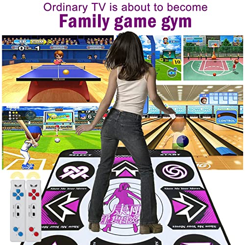 wuyule Dancing Mat - Electronic Dance Mat for Kids and Adults Dancing Game Dance Pad Wireless Non-Slip Dancer Step Pads, High Elasticity and Sensitivity, Multi-Function Games & Levels (Single) by wuyule