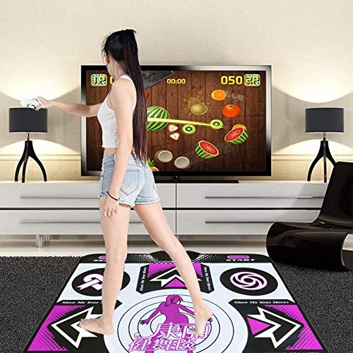 wuyule Dancing Mat - Electronic Dance Mat for Kids and Adults Dancing Game Dance Pad Wireless Non-Slip Dancer Step Pads, High Elasticity and Sensitivity, Multi-Function Games & Levels (Single) by wuyule