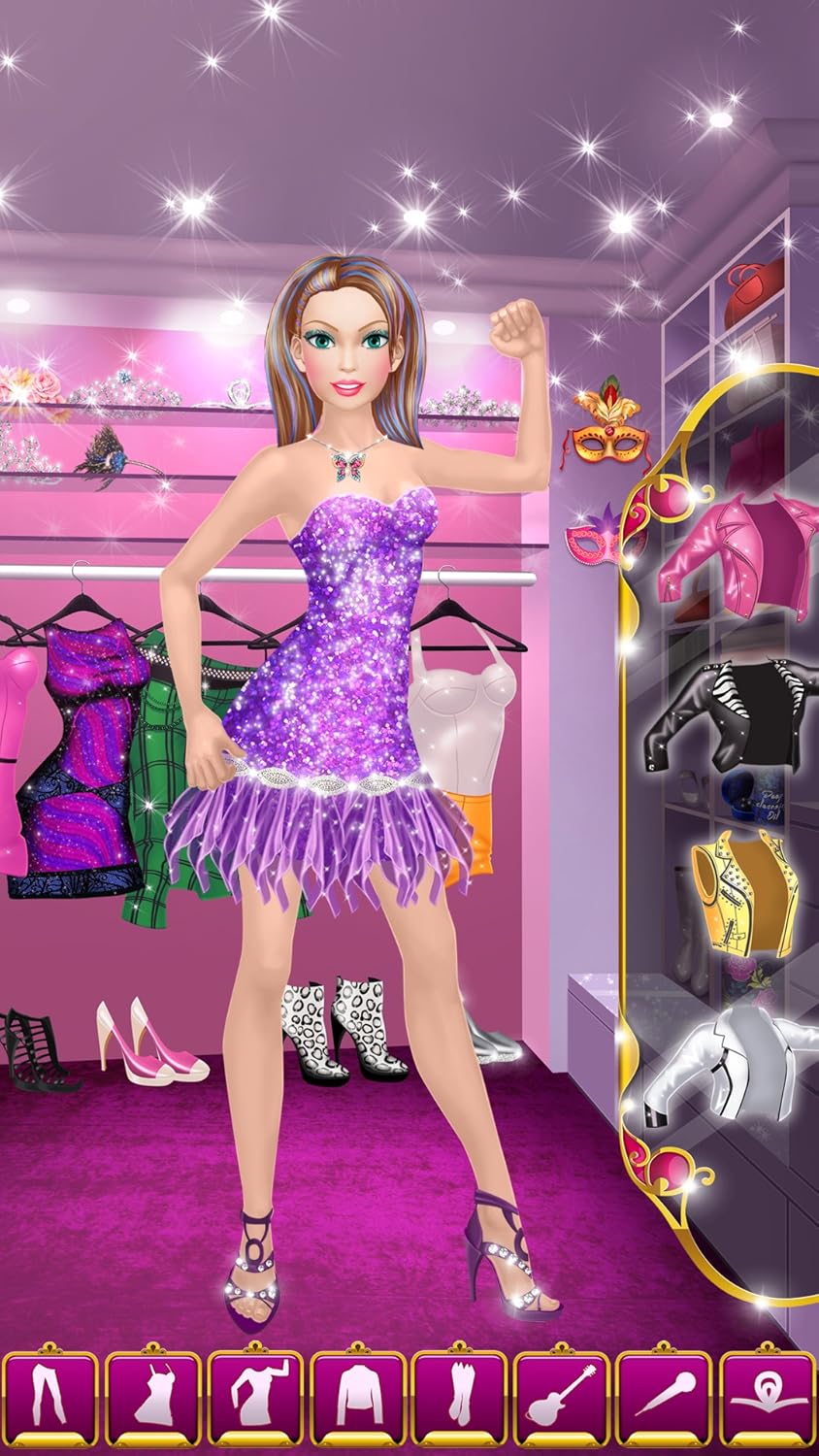 Pop Star Salon: Spa, Makeup and Dressup - Free Girls Fashion Makeover Game by Peachy Games LLC