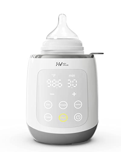 Bottle Warmer, Baby Bottle Warmer 10-in-1 Fast Baby Food Heater&Thaw BPA-Free Milk Warmer with IMD LED Display Accurate Temperature Control for Breastmilk or Formula from HEYVALUE