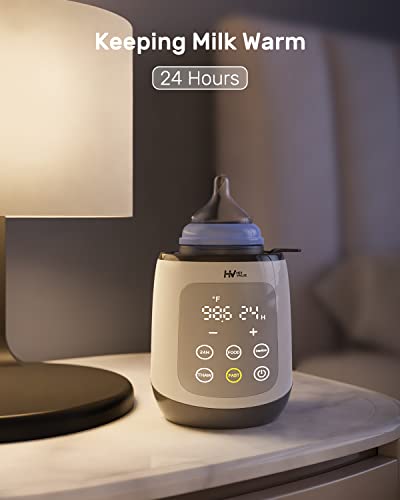 Bottle Warmer, Baby Bottle Warmer 10-in-1 Fast Baby Food Heater&Thaw BPA-Free Milk Warmer with IMD LED Display Accurate Temperature Control for Breastmilk or Formula from HEYVALUE