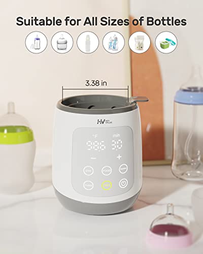 Bottle Warmer, Baby Bottle Warmer 10-in-1 Fast Baby Food Heater&Thaw BPA-Free Milk Warmer with IMD LED Display Accurate Temperature Control for Breastmilk or Formula from HEYVALUE