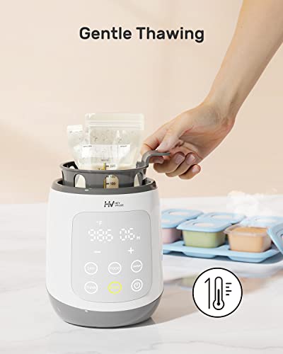 Bottle Warmer, Baby Bottle Warmer 10-in-1 Fast Baby Food Heater&Thaw BPA-Free Milk Warmer with IMD LED Display Accurate Temperature Control for Breastmilk or Formula from HEYVALUE