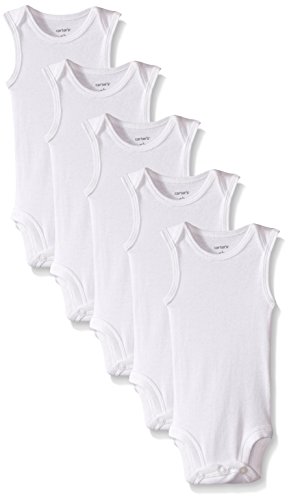 Carter's 5-Pack S/L Bodysuits - White- 9 Months by Carter's