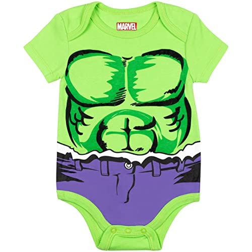 Marvel Baby Boys' 5 Pack Bodysuits - The Hulk, Spiderman, Iron Man and Captain America (6-9 Months) from Bentex Group, Inc.