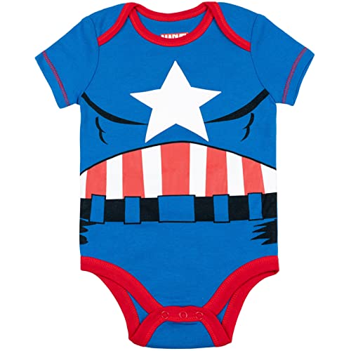 Marvel Baby Boys' 5 Pack Bodysuits - The Hulk, Spiderman, Iron Man and Captain America (6-9 Months) from Bentex Group, Inc.
