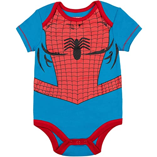 Marvel Baby Boys' 5 Pack Bodysuits - The Hulk, Spiderman, Iron Man and Captain America (6-9 Months) from Bentex Group, Inc.