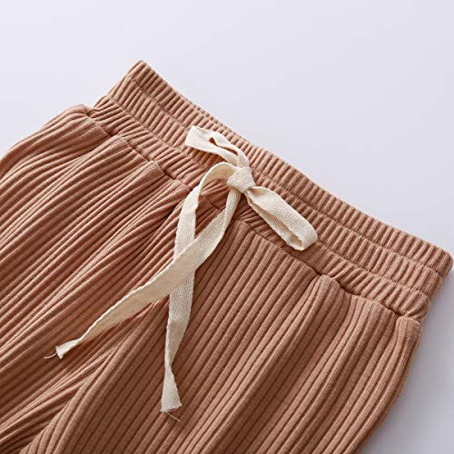 Winter Newborn Baby Boy Girl Clothes Set Ribbed Outfits Unisex Infant Solid Cotton Button Long Sleeve Tops Pants 2PCS by Ledy Champswiin