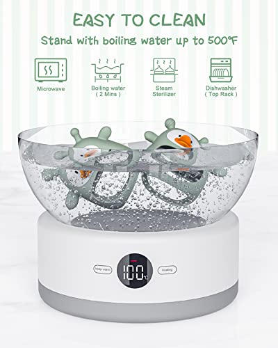 Baby Teething Toys,Silicone Baby Teether Toy for Infants 3+ Months, Never Drop Silicone Baby Mitten Teether for Soothing Teething Pain Relief, Baby Chew Toys for Sucking Needs, BPA Free (Green) from HEOMOONE Shen Zhen Pu Yi International Trading Co., Ltd 