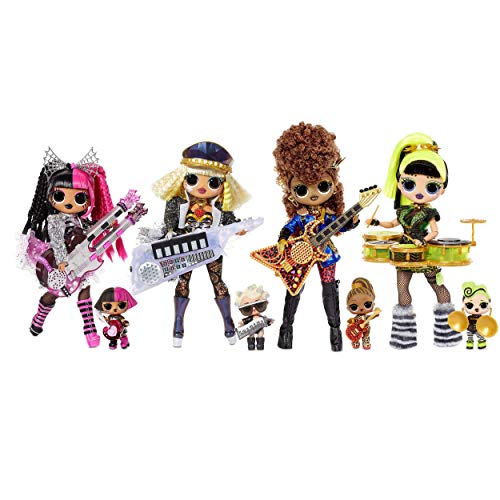 LOL Surprise OMG Remix Super Surprise with 70+ Surprises, Plays Music, 4 Fashion Dolls And 4 Dolls (Sisters), Rock Instruments, Boom Box Packaging, And Rock Band Accessories | Ages 4+ by MGA Entertainment