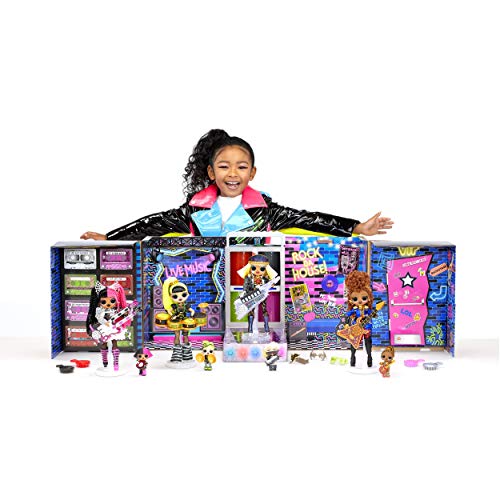 LOL Surprise OMG Remix Super Surprise with 70+ Surprises, Plays Music, 4 Fashion Dolls And 4 Dolls (Sisters), Rock Instruments, Boom Box Packaging, And Rock Band Accessories | Ages 4+ by MGA Entertainment