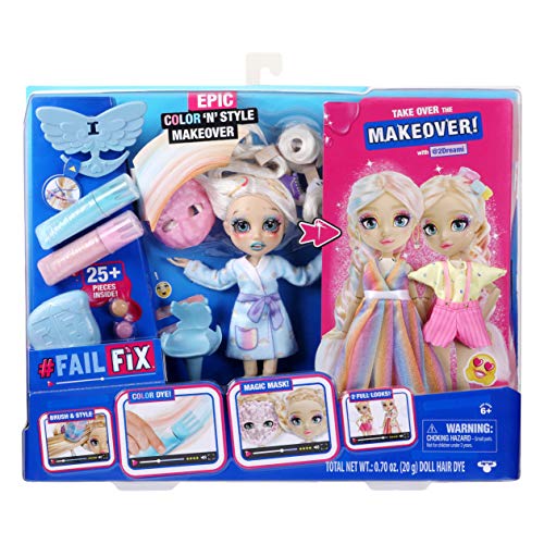 Failfix 2Dreami Epic Color 'N' Style Makeover Doll Pack - 8.5" Fashion Doll from Moose Toys