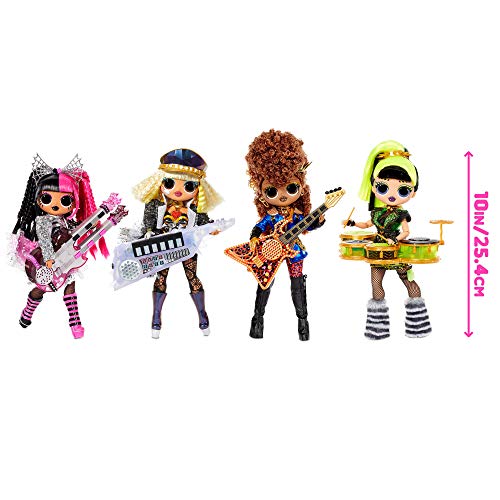LOL Surprise OMG Remix Super Surprise with 70+ Surprises, Plays Music, 4 Fashion Dolls And 4 Dolls (Sisters), Rock Instruments, Boom Box Packaging, And Rock Band Accessories | Ages 4+ by MGA Entertainment