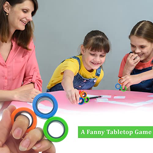 Dermasy Magnetic Rings Fidget Toy 2021 Newest 3 PCS Set Novelty Fidget Toys for Stress and Anxiety Relief Great Gift for Teens Kids Adults with OCD ADHD Autistc (3Pcs Multicolor (New)) from Dermasy