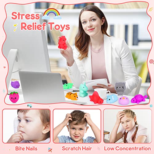 85PCS Mochi Squishy Toys Kid Party Favors Animal Mini Squishies Stress Relief Toy Bulk Birthday Xmas Gift Treasure Box Toy Classroom Prizes Reward Easter Egg Fillers Stocking Stuffers for Kids Random from UMIKU