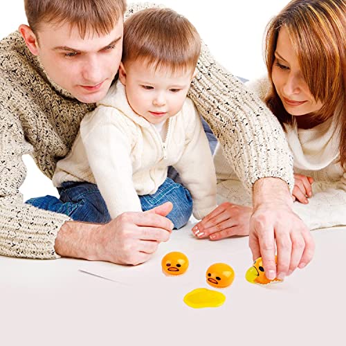 4PCS Yellow Round Vomiting,Decompress The Stress Ball,The Puking Stress Ball Include Yolk Egg Whiteï¼Novelty Toys & Amusements,Vent Stress Tricky Game Relief Toys by BDQMGL