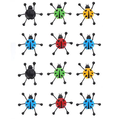 TOYANDONA 12pcs Sticky Wall Climbers, Creative Stretchy Sticky Bug Toys Window Crawler Toys for Kids Party Favor Tricky Novelty Toys ( Random Color ) from TOYANDONA