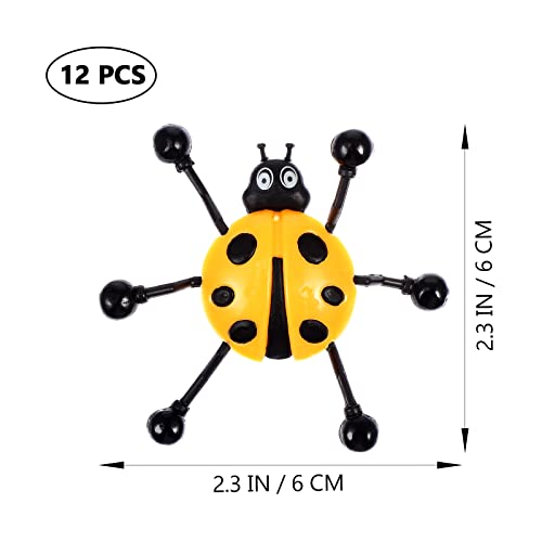 TOYANDONA 12pcs Sticky Wall Climbers, Creative Stretchy Sticky Bug Toys Window Crawler Toys for Kids Party Favor Tricky Novelty Toys ( Random Color ) from TOYANDONA