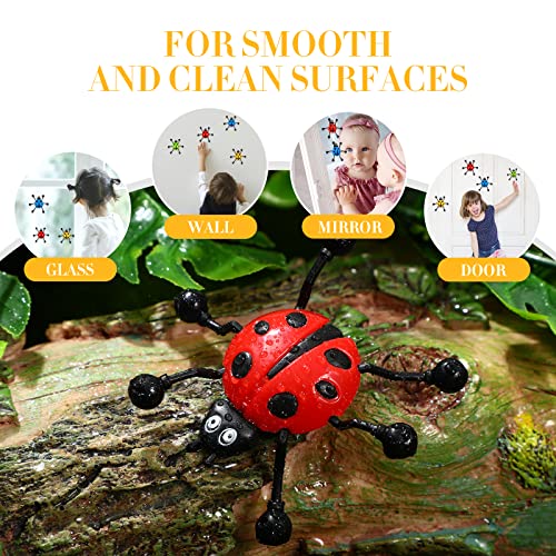 TOYANDONA 12pcs Sticky Wall Climbers, Creative Stretchy Sticky Bug Toys Window Crawler Toys for Kids Party Favor Tricky Novelty Toys ( Random Color ) from TOYANDONA