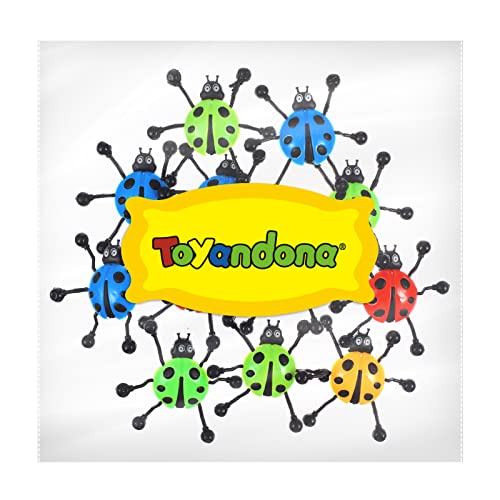 TOYANDONA 12pcs Sticky Wall Climbers, Creative Stretchy Sticky Bug Toys Window Crawler Toys for Kids Party Favor Tricky Novelty Toys ( Random Color ) from TOYANDONA