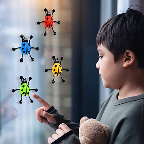 TOYANDONA 12pcs Sticky Wall Climbers, Creative Stretchy Sticky Bug Toys Window Crawler Toys for Kids Party Favor Tricky Novelty Toys ( Random Color ) from TOYANDONA