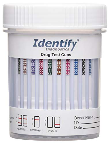 100 Pack Identify Diagnostics 10 Panel Drug Test Cup - Testing Instantly for 10 Different Drugs THC50, COC, OXY, MOP, AMP, BAR, BZO, MET, MTD, PCP ID-CP10 (100) by Medical Distribution Group