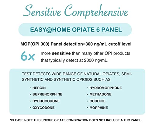 200 Pack Easy@Home 6 Panel Instant Urine Drug Test with Most Sensitive and Comprehensive OPI Test, Testing MOP (OPI 300), BUP,BZO,COC,MTD,OXY #EDOAP-865 by easy@home