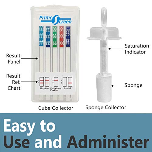 Prime Screen [100 Pack] 6 Panel Oral Saliva Drug Test Kit, Employment and Insurance Testing (AMP, COC, MET, OPI, PCP, THC) - ODOA-166 by Wondfo
