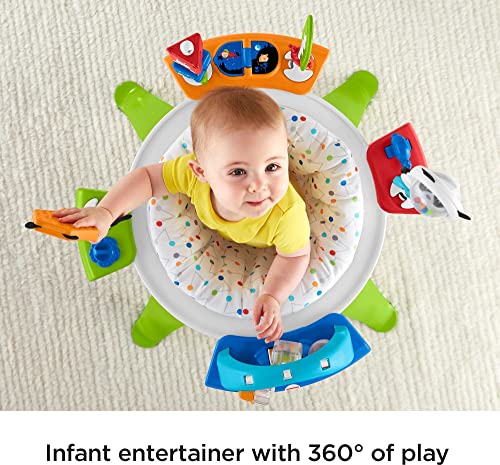 Fisher-Price Baby to Toddler Toy 3-In-1 Spin & Sort Activity Center and Play Table with Playmat and 10+ Activities, Retro Roar from Fisher-Price