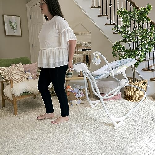 Ingenuity SimpleComfort Lightweight Multi-Direction Compact Baby Swing, 6 Speeds, Nature Sounds & Vibrations - Everston by Kids2, Inc.