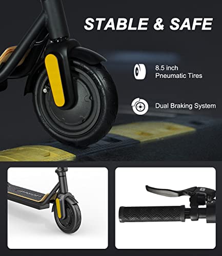 LEQISMART Electric Scooter Adults, 350W Motor & 15.5MPH, 8.5" Pneumatic Tires, 12-17 Miles Range E Scooter with 270Wh Battery, Foldable Commuting Electric Scooter for Adults by ShenZhen LEQI Intelligent Technology Co., Ltd