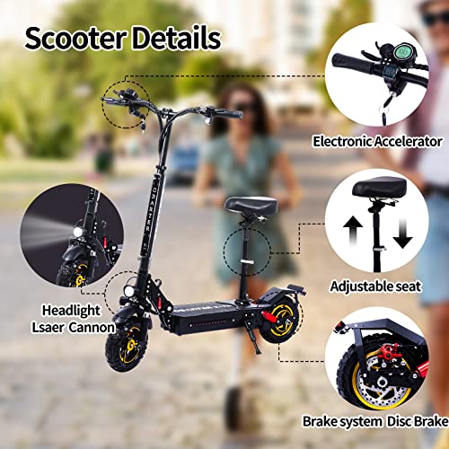 Electric Scooter - X1 1000W Motor Electric Scooter for Adults, Up to 28 MPH & 30 Miles Ranges, 10" Off-Road Tires Foldable Commuter Electric Scooter with Dual Shock Absorption & Braking by F-wheel
