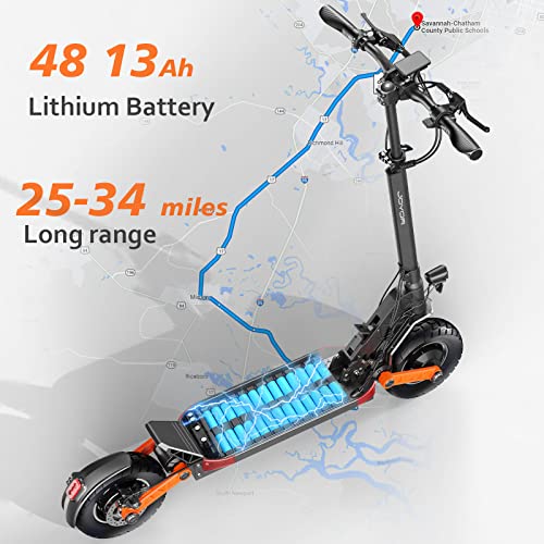 JOYOR S5 Electric Scooter, 800W Motor 10" Off-Road Tires Up to 31 Mph & 34 Miles, Disk Brake Scooter from JINHUA JOYOR VEHICLE CO.,LTD