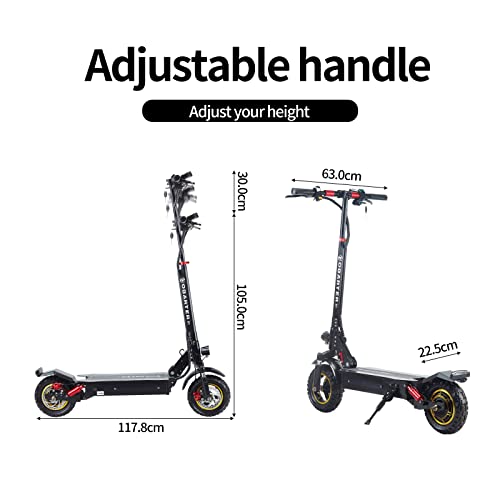 Electric Scooter - X1 1000W Motor Electric Scooter for Adults, Up to 28 MPH & 30 Miles Ranges, 10" Off-Road Tires Foldable Commuter Electric Scooter with Dual Shock Absorption & Braking by F-wheel