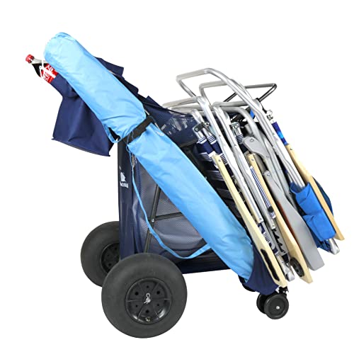 Ultimate Wide Wheel Buggy Wonder Wheeler Beach Cart Wagon with Big Balloon Wheels for Sand by BeachMall