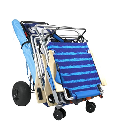 Ultimate Wide Wheel Buggy Wonder Wheeler Beach Cart Wagon with Big Balloon Wheels for Sand by BeachMall