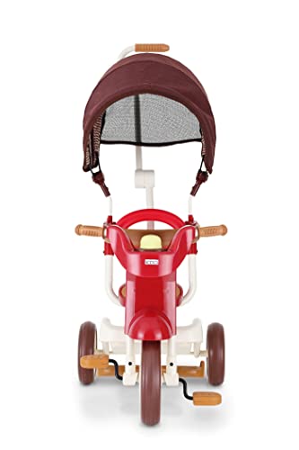 iimo 02SS - Premium Foldable Trike for Toddlers, Toddler Tricycle Stroller, Push and Fold iimo Tricycle for Ages 10 Months to 3 Years (Red) by iimo
