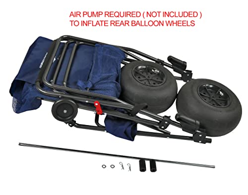 Ultimate Wide Wheel Buggy Wonder Wheeler Beach Cart Wagon with Big Balloon Wheels for Sand by BeachMall