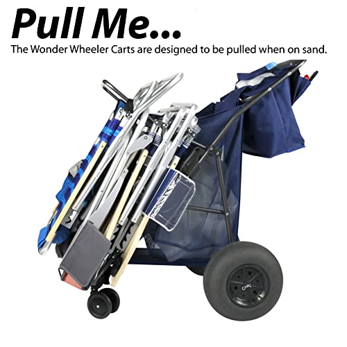 Ultimate Wide Wheel Buggy Wonder Wheeler Beach Cart Wagon with Big Balloon Wheels for Sand by BeachMall
