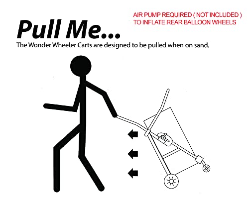 Ultimate Wide Wheel Buggy Wonder Wheeler Beach Cart Wagon with Big Balloon Wheels for Sand by BeachMall