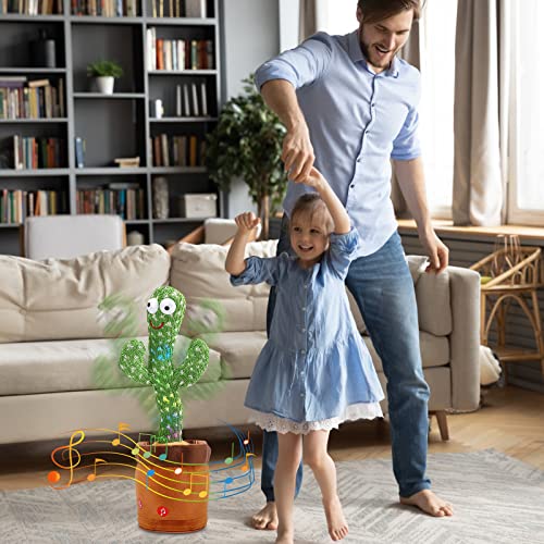 Dancing Cactus Toys, Talking Cactus Toy, Can Twist Body Imitate Speech Sing English Songs Repeat What You Say, Dancing Cactus Toy with Lighting, Funny Creative Kids Toy from FATIRO