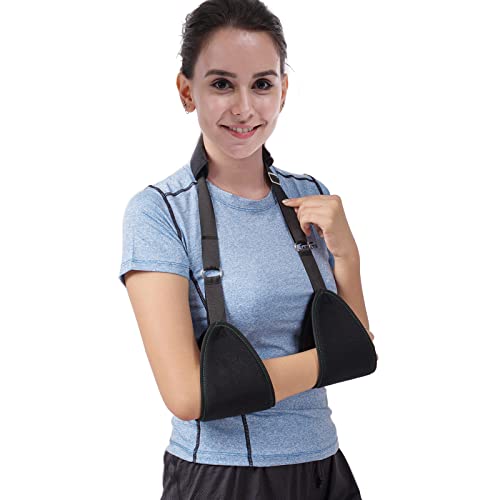 Triangle Dislocated Arm Sling Medical Shoulder Immobilizer Rotator Cuff Wrist Elbow Forearm Support Brace StrapWith Soft Comfortable Padded Lightweight Simple for Broken & Fractured Arm by TANDCF bestlife