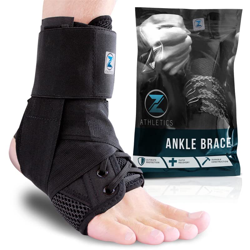 Zenith Ankle Brace, Lace Up Adjustable Support â for Running, Basketball, Injury Recovery, Sprain! Ankle Wrap for Men, Women, and Children from 
