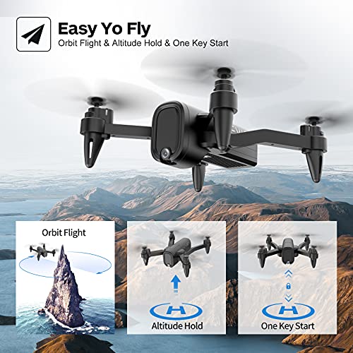 HR Drone for Adults and Kids with 1080p HD Camera,Modular Batteries 15mins Flying Time,Altitude Hold,Headless Mode,One Key Start/Land by N\A