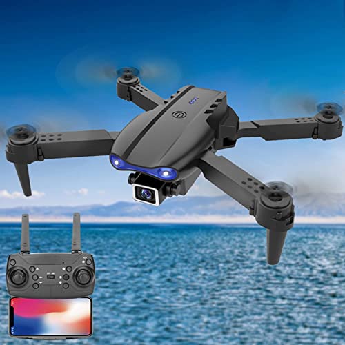 Drone with 1080P Dual HD Camera - 2022 Upgradded RC Quadcopter for Adults and Kids, WiFi FPV RC Drone for Beginners Live Video HD Wide Angle RC Aircraft, Trajectory Flight, Altitude Holdï¼Blackï¼ from Vounel