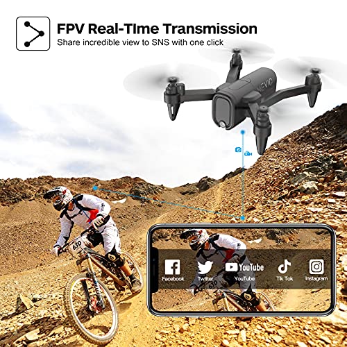 HR Drone for Adults and Kids with 1080p HD Camera,Modular Batteries 15mins Flying Time,Altitude Hold,Headless Mode,One Key Start/Land by N\A
