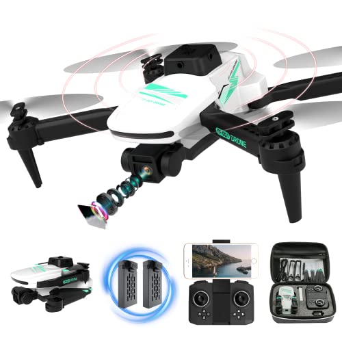 TizzyToy Drone with Camera 4K, Drones for adults, WiFi FPV RC Quadcopter with Gesture Control, 3D FlipFoldable Mini Drones Toys Gifts for Kids Beginners, Drone with LED Lights, Headless Mode,One Key Start Mode by TizzyToy