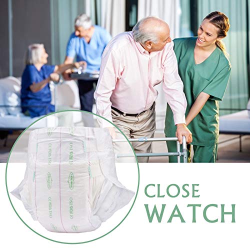 Newclears Adult Diapers with Tabs for Men Women Incontinence Care, Disposable Absorbent for Disability Postnatal Patient Bedridden Care, 10 Count/Pack, 2 Pack, L by Aimxin