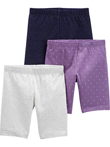 Simple Joys by Carter's Girls' 3-Pack Bike Shorts, Purple/Denim/Grey, 6-9 Months from Simple Joys by Carter's